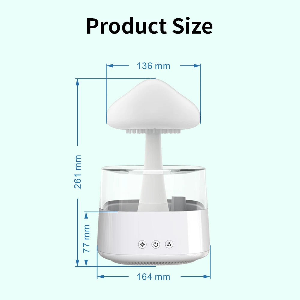 The Twilight Decor™ Relax Cloud Rain Diffuser Humidifier Raindrop