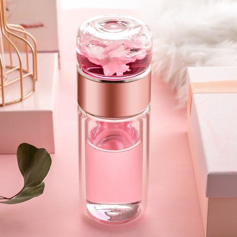 The Twilight Decor™Double Glass Tea Bottle with Infuser