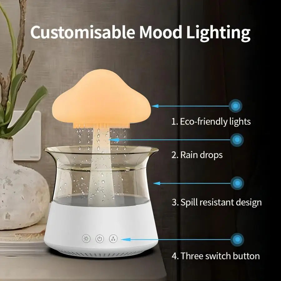The Twilight Decor™ Relax Cloud Rain Diffuser Humidifier Raindrop