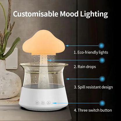 The Twilight Decor™ Relax Cloud Rain Diffuser Humidifier Raindrop