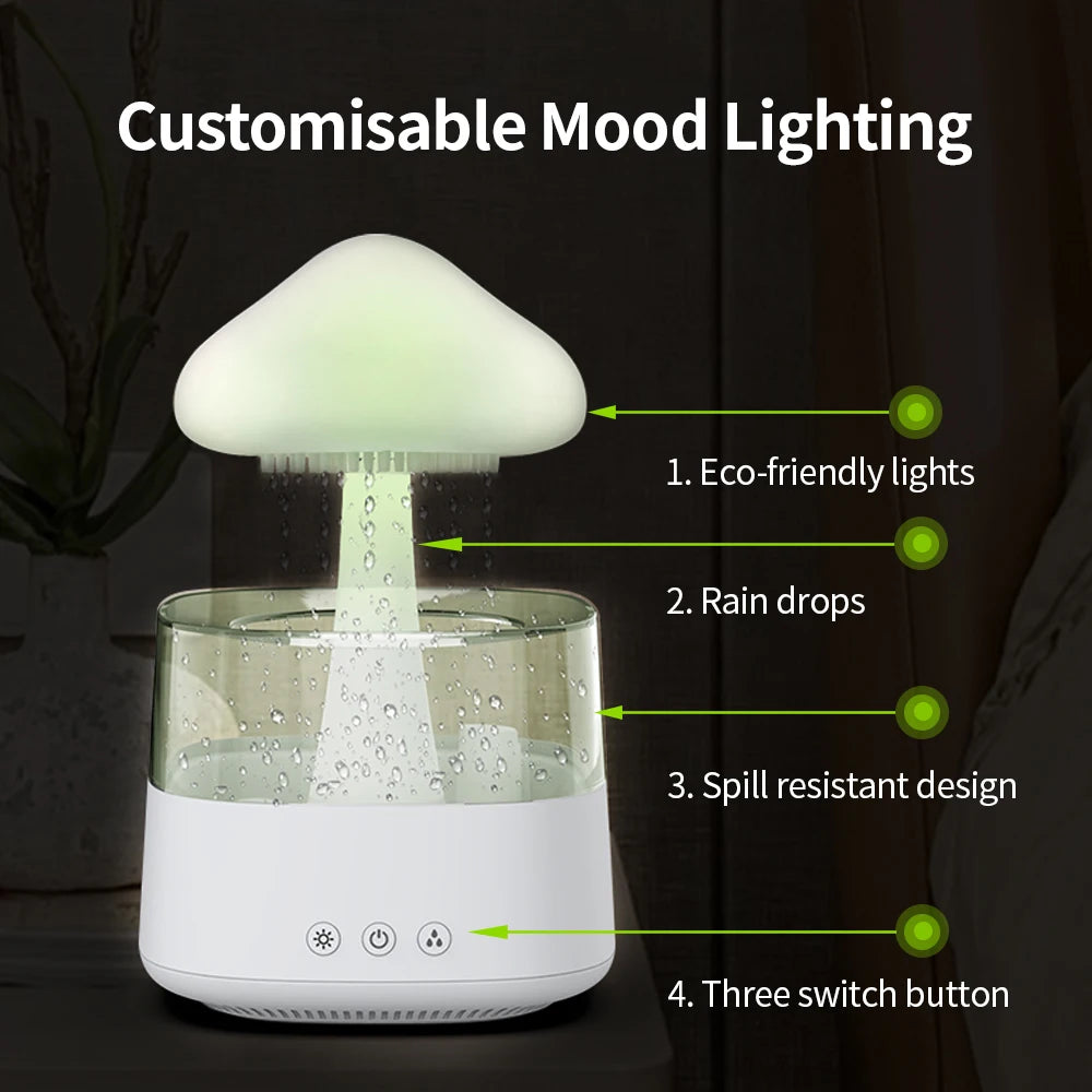 The Twilight Decor™ Relax Cloud Rain Diffuser Humidifier Raindrop