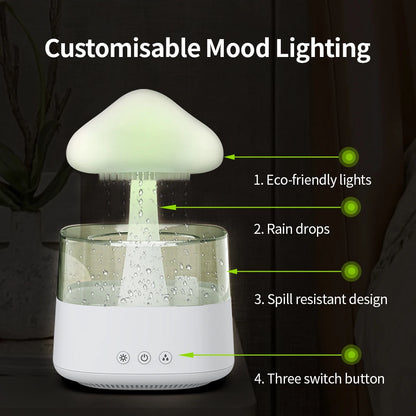 The Twilight Decor™ Relax Cloud Rain Diffuser Humidifier Raindrop