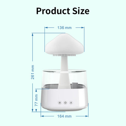 The Twilight Decor™ Relax Cloud Rain Diffuser Humidifier Raindrop