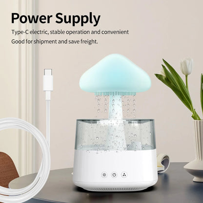 The Twilight Decor™ Relax Cloud Rain Diffuser Humidifier Raindrop