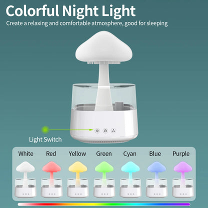 The Twilight Decor™ Relax Cloud Rain Diffuser Humidifier Raindrop