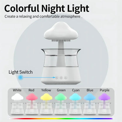 The Twilight Decor™ Relax Cloud Rain Diffuser Humidifier Raindrop